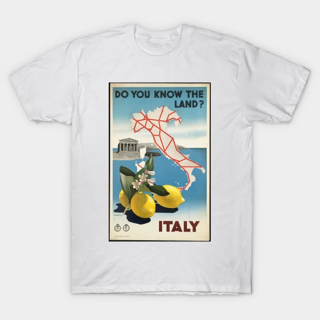 Italian Travel Poster T-Shirt by Yaelledark